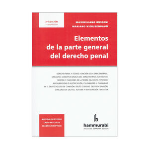ELEMENTOS DE LA PARTE GENERAL DEL DERECHO PENAL - 3.ª ED., 1.ª REIMP. 2025