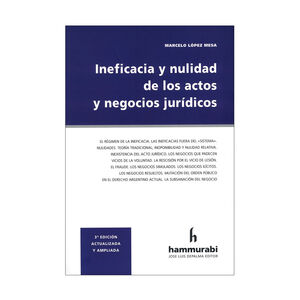 INEFICACIA Y NULIDAD DE LOS ACTOS Y NEGOCIOS JURÍDICOS - 3.ª ED. 2024