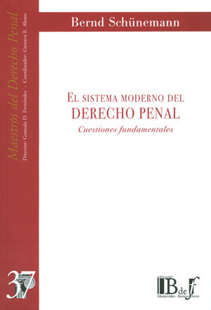 SISTEMA MODERNO DEL DERECHO PENAL, EL - ED. 2012