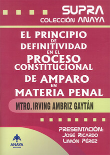 PRINCIPIO DE DEFINITIVIDAD EN EL PROCESO CONSTITUCIONAL DE AMPARO EN MATERIA PENAL - 1.ª ED. 2024