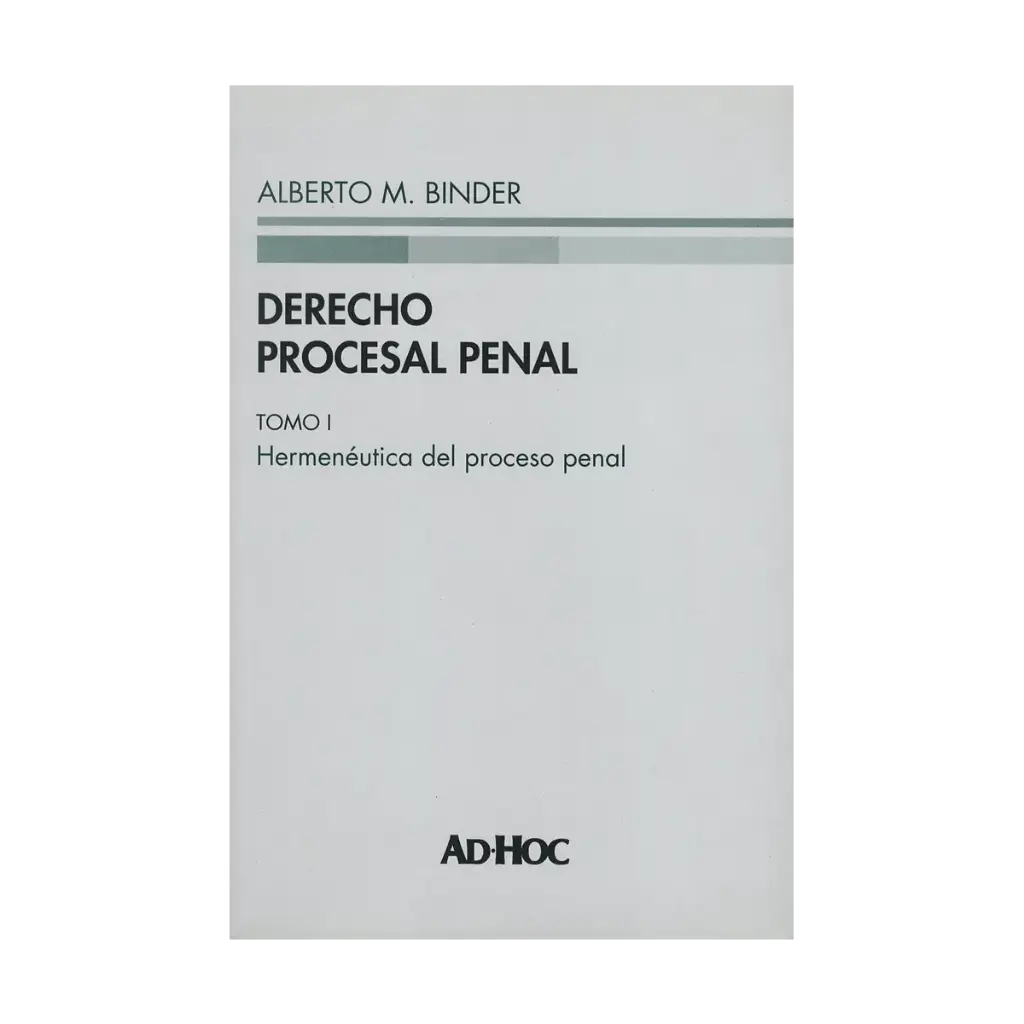 DERECHO PROCESAL PENAL. TOMO I (PASTA DURA) - 1.ª ED. 2013