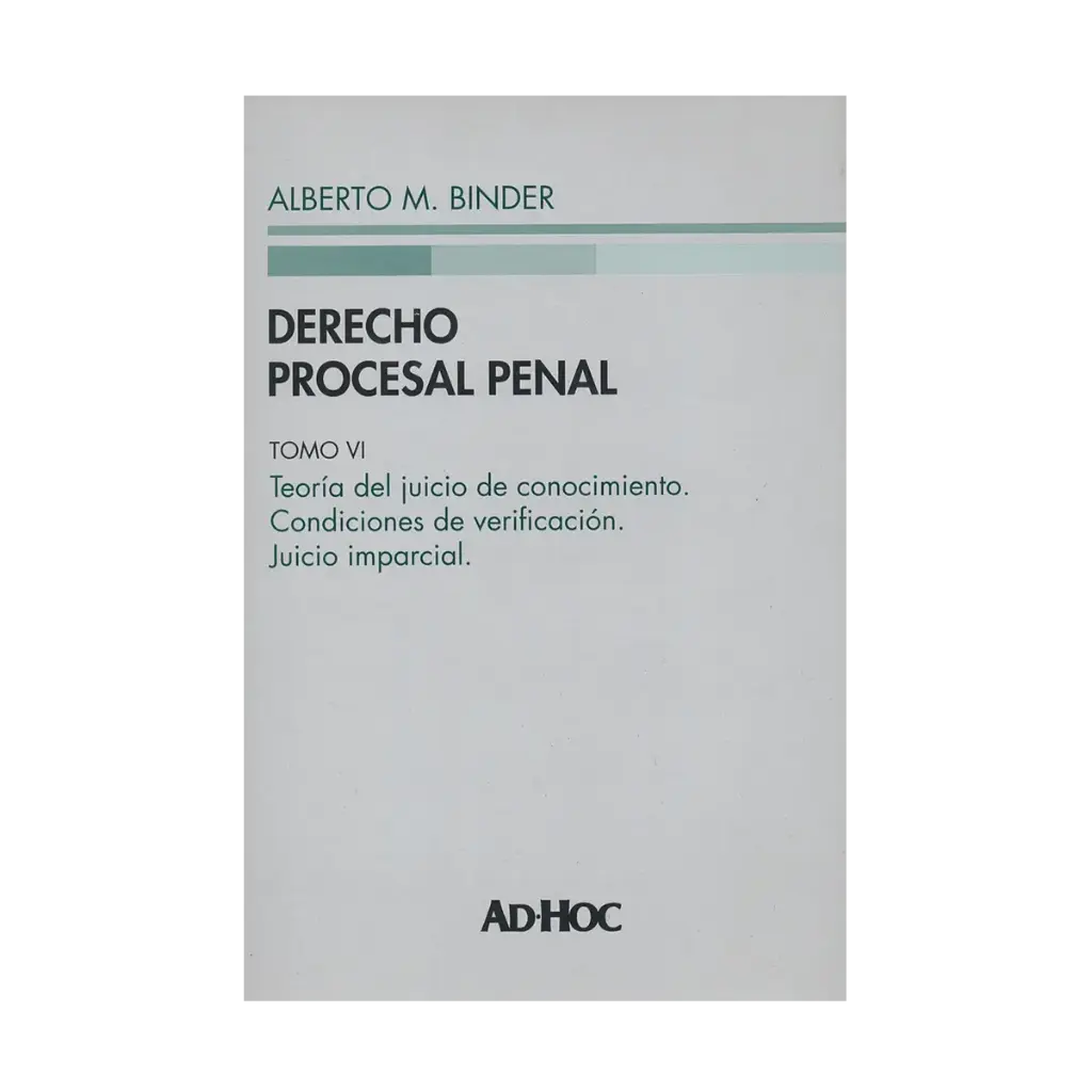 DERECHO PROCESAL PENAL. TOMO VI (PASTA DURA) - 1.ª ED. 2022