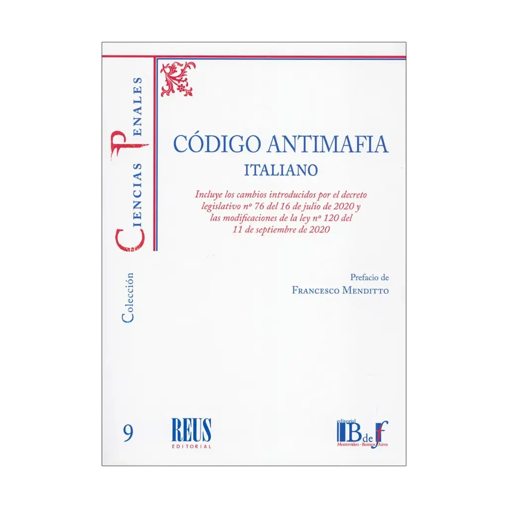 CÓDIGO ANTIMAFIA ITALIANO - 1.ª ED. 2022
