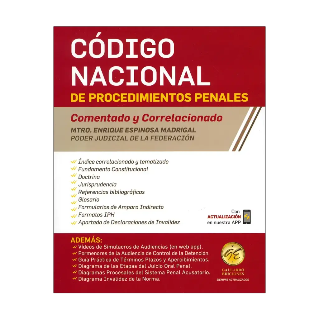 CÓDIGO NACIONAL DE PROCEDIMIENTOS PENALES. COMENTADO Y CORRELACIONADO - 7.ª ED. 2023