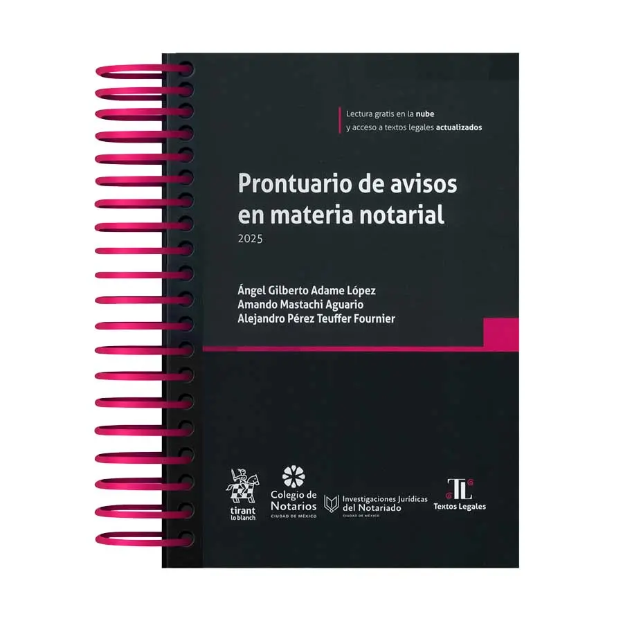 PRONTUARIO DE AVISOS EN MATERIA NOTARIAL - 1ª ED. 2025 (ARILLAS Y PASTA DURA)