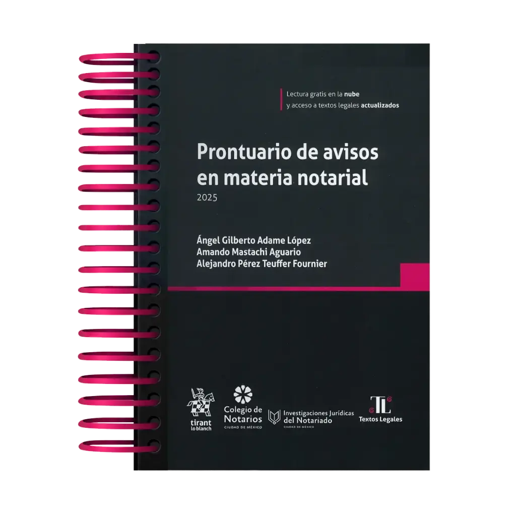 PRONTUARIO DE AVISOS EN MATERIA NOTARIAL - 1ª ED. 2025 (ARILLAS Y PASTA DURA)