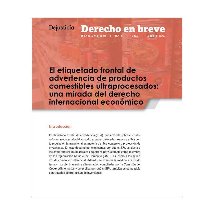ETIQUETADO FRONTAL DE ADVERTENCIA DE PRODUCTOS COMESTIBLES ULTRAPROCESADOS