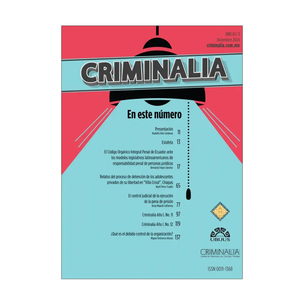 CRIMINALIA AÑO XCI - 03 REVISTA DE LA ACADEMIA MEXICANA DE CIENCIAS PENALES DICIEMBRE 2024