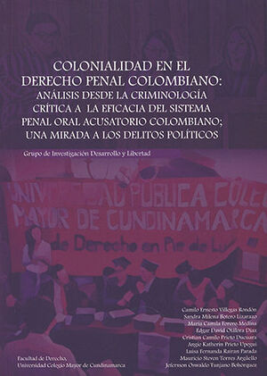 COLONIALIDAD EN EL DERECHO PENAL COLOMBIANO
