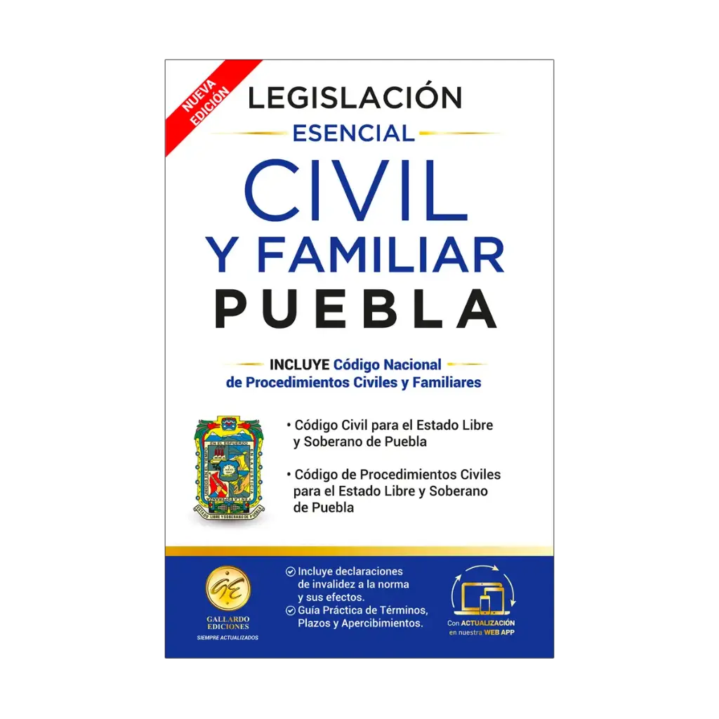 LEGISLACIÓN ESENCIAL CIVIL Y FAMILIAR DE PUEBLA - 1.ª ED. 2025