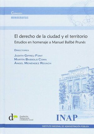 DERECHO DE LA CIUDAD Y EL TERRITORIO