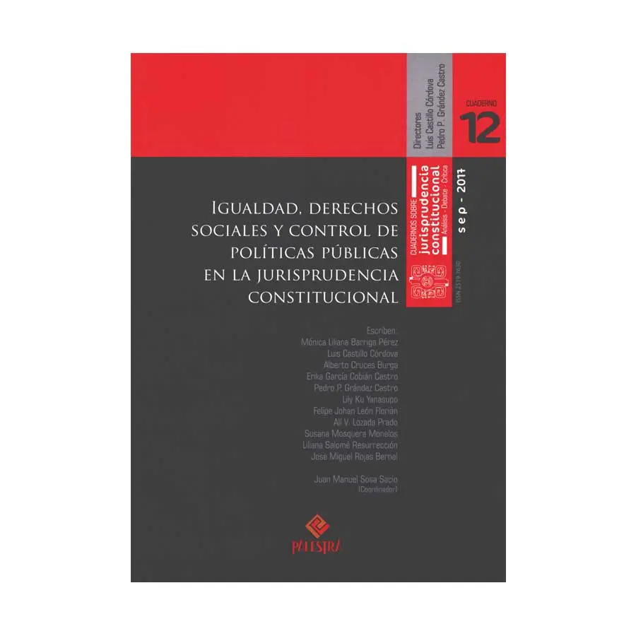 IGUALDAD, DERECHOS SOCIALES Y CONTROL DE POLÍTICAS PÚBLICAS EN LA JURISPRUDENCIA CONSTITUCIONAL - 1.ª ED. 2017