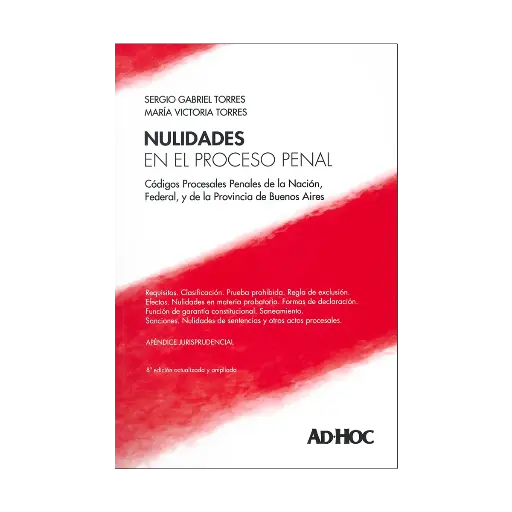 [9789877453058] NULIDADES EN EL PROCESO PENAL - 8.ª ED. 2024