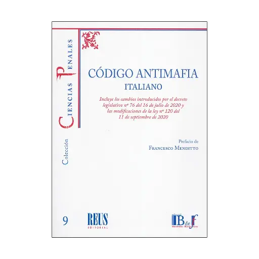 [9789915650616] CÓDIGO ANTIMAFIA ITALIANO - 1.ª ED. 2022