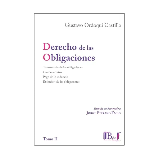 [9789915650005] DERECHO DE LAS OBLIGACIONES. TOMO II - 1.ª ED. 2020