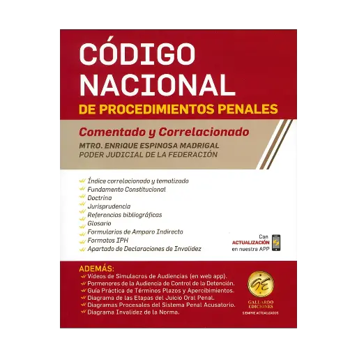 [7503037529412] CÓDIGO NACIONAL DE PROCEDIMIENTOS PENALES. COMENTADO Y CORRELACIONADO - 7.ª ED. 2023