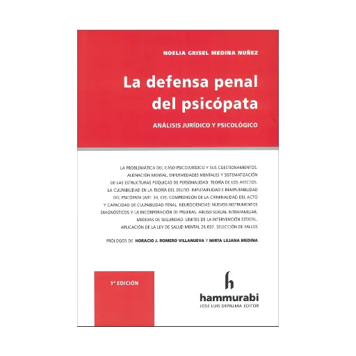 [9789878058269] DEFENSA PENAL DEL PSICÓPATA, LA - 1.ª ED. 2025