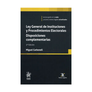[9788410952980] LEY GENERAL DE INSTITUCIONES Y PROCEDIMIENTOS ELECTORALES, DISPOSICIONES COMPLEMENTARIAS - 5.ª ED. 2025 (BOLSILLO)
