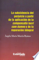 [9789587727517] SUBSISTENCIA DEL PERJUICIO A PARTIR DE LA APLICACIÓN DE LA COMPENSATIO LUCRI CUM DAMNO Y DE LA REPARACIÓN INTEGRAL, LA