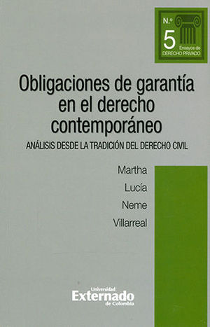 [9789587900224] OBLIGACIONES DE GARANTIA EN EL DERECHO CONTEMPORANEO