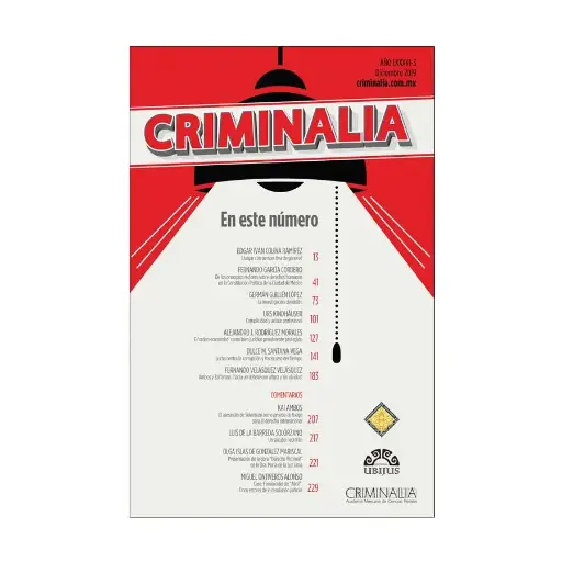 [ACAMEX860320] CRIMINALIA AÑO LXXXVI - 03 REVISTA DE LA ACADEMIA MEXICANA DE CIENCIAS PENALES DICIEMBRE 2019