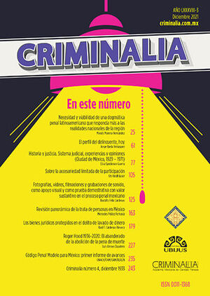 [ACAMEX880321] CRIMINALIA AÑO LXXXVIII - 03 REVISTA DE LA ACADEMIA MEXICANA DE CIENCIAS PENALES DICIEMBRE 2021