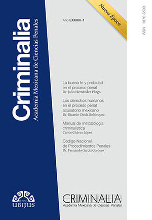 [ACAMEX830117] CRIMINALIA AÑO LXXXIII - 01 REVISTA DE LA ACADEMIA MEXICANA DE CIENCIAS PENALES