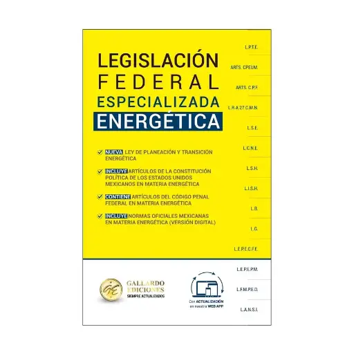 [7503053950825]  LEGISLACIÓN FEDERAL ESPECIALIZADA ENERGÉTICA - 1.ª ED. 2025