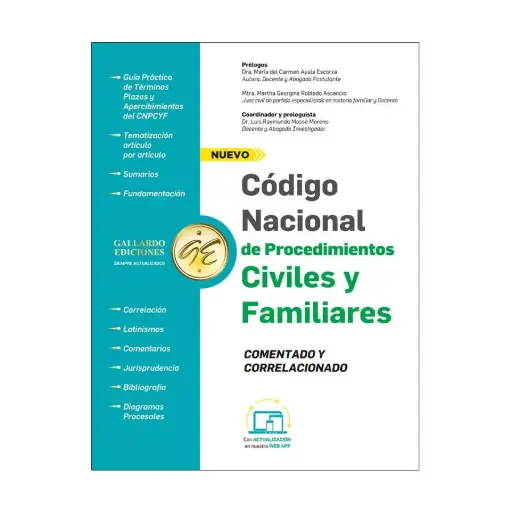 [7503039066403] CÓDIGO NACIONAL DE PROCEDIMIENTOS CIVILES Y FAMILIARES - COMENTADO Y CORRELACIONADO - 1.ª ED. 2025