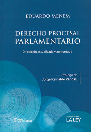 [9789870339007] DERECHO PROCESAL PARLAMENTARIO - 2.ª ED. 2020 ACTUALIZADA Y AUMENTADA
