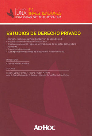 [9789877451221] ESTUDIOS DE DERECHO PRIVADO