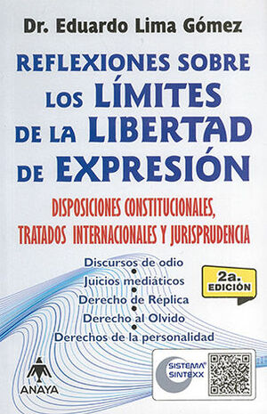 [9789684536043] REFLEXIONES SOBRE LOS LÍMITES DE LA LIBERTAD DE EXPRESIÓN - 2.ª ED. 2024