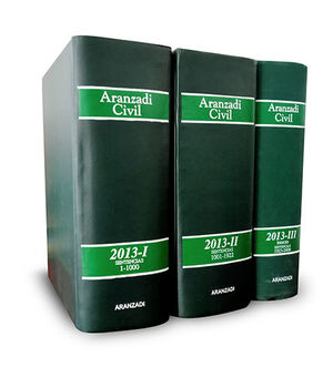 [9788490143865] ARANZADI CIVIL 2013 - 3 TOMOS (SENTENCIAS, AUTOS Y RESOLUCIONES)