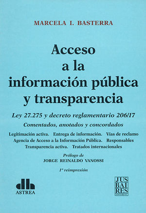 [9789877062069] ACCESO A LA INFORMACIÓN PÚBLICA Y TRANSPARENCIA