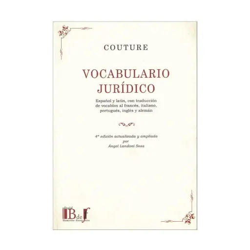 [9789974708143] VOCABULARIO JURÍDICO (PASTA BLANDA) - 4.ª ED. 2010, REIMP. 2017