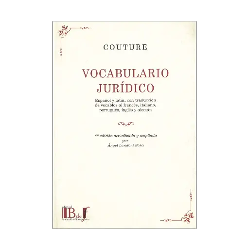 [9789974708143] VOCABULARIO JURÍDICO (PASTA BLANDA) - 4.ª ED. 2010, REIMP. 2017