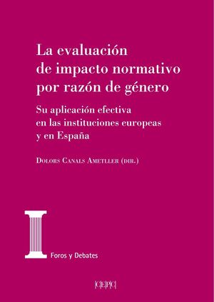 [9788425918148] EVALUACIÓN DE IMPACTO NORMATIVO POR RAZÓN DE GÉNERO, LA