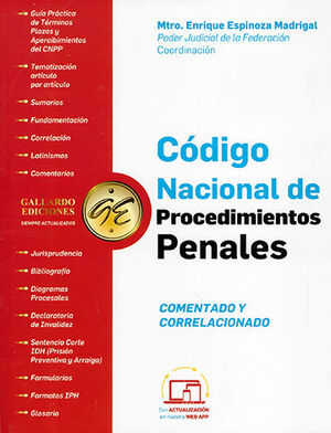 [7503039066564] CÓDIGO NACIONAL DE PROCEDIMIENTOS PENALES, COMENTADO Y CORRELACIONADO - 8.ª ED. 2025 (TAMAÑO CARTA)