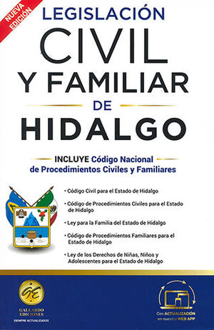 [7503039066946] LEGISLACIÓN CIVIL Y FAMILIAR DE HIDALGO - 4.ª ED. 2025