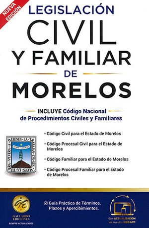 [7503039066670] LEGISLACIÓN CIVIL Y FAMILIAR DE MORELOS - 5.ª ED. 2025