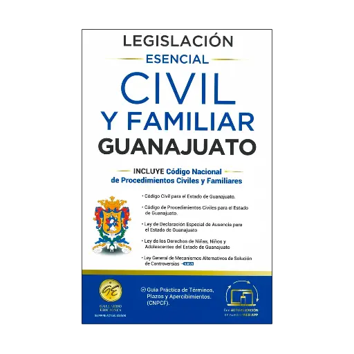 [7503039066649] LEGISLACIÓN ESENCIAL CIVIL Y FAMILIAR DE GUANAJUATO - 8.ª ED. 2025