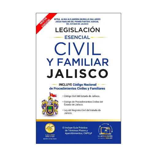 [7503045210265] LEGISLACIÓN ESENCIAL CIVIL Y FAMILIAR DE JALISCO - 5.ª ED. 2025