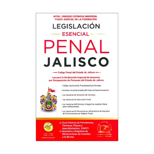 [7503039066205] LEGISLACIÓN ESENCIAL PENAL DE JALISCO - 11.ª ED. 2025