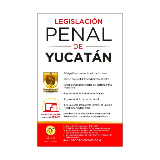 [7503037529269] LEGISLACIÓN ESENCIAL PENAL DE YUCATÁN - 5.ª ED. 2025