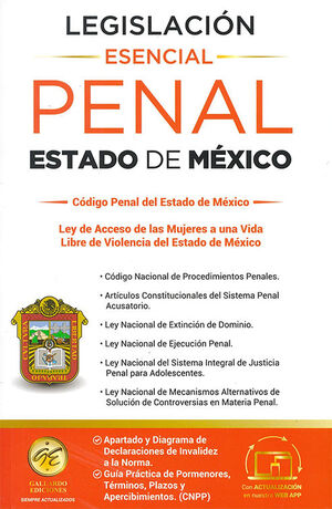 [7503039066496] LEGISLACIÓN ESENCIAL PENAL DEL ESTADO DE MÉXICO - 2.ª ED. 2025 (PROFESIONAL)