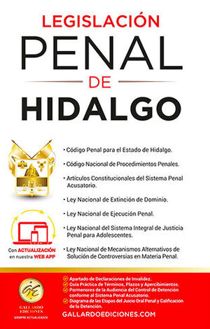 [7503037529948] LEGISLACIÓN PENAL DE HIDALGO - 4.ª ED. 2025
