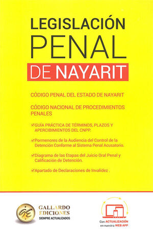 [7503037529368] LEGISLACIÓN PENAL DE NAYARIT - 4.ª ED. 2025