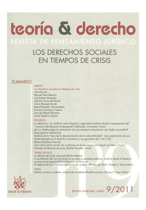 [9789709556476] TEORIA Y DERECHO REVISTA DE PENSAMIENTO JURIDICO 09/2011